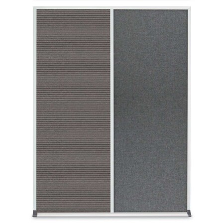 United Visual Products Double Door Radius Corkboard, 48"X36", B, UV8003-BLACK-CINNABA UV8003-BLACK-CINNABA